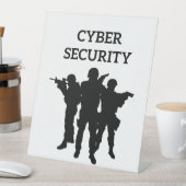 IT-beveiliging: het digitale defensieteam Reclamebord Met Voetstuk (Insitu)