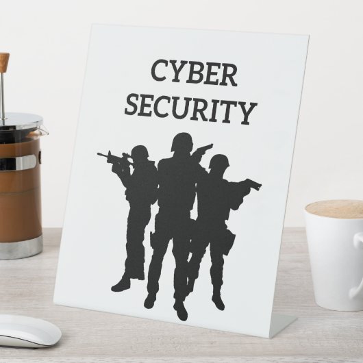 IT-beveiliging: het digitale defensieteam Reclamebord Met Voetstuk (Insitu)