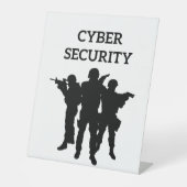 IT-beveiliging: het digitale defensieteam Reclamebord Met Voetstuk (Voorkant)