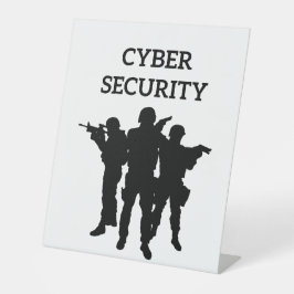 IT-beveiliging: het digitale defensieteam Reclamebord Met Voetstuk