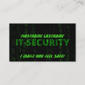 IT-beveiligings-cybercrimineel cyberbeveiligingssp Visitekaartje (Voorkant)