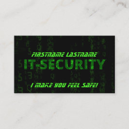 IT-beveiligings-cybercrimineel cyberbeveiligingssp Visitekaartje