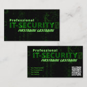 IT-beveiligings-internetbeveiligingsdeskundige Visitekaartje (Voorkant / Achterkant)