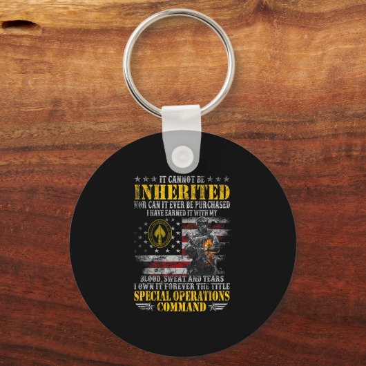 It Cannot Be Inherited Special Operations Command Sleutelhanger (Voorkant)