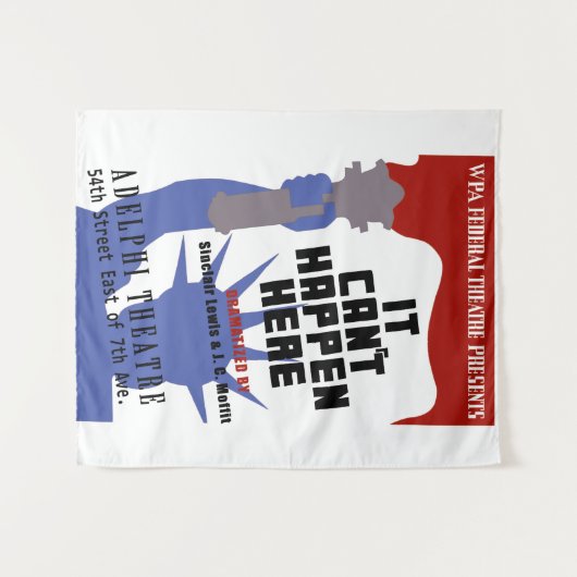 It Can't Happen Here WPA Poster Wandkleed (Voorkant (horizontaal))