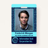 IT Computer Aangepaste werknemer Photo Bar Code Lo Badge (Voorkant)
