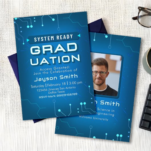 IT - Computer Science Graduation with Photo Kaart