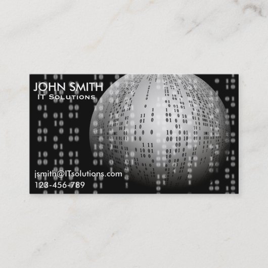 IT-computeroplossingen consultant, freelance IT Visitekaartje (Voorkant)