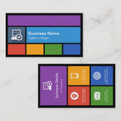 IT-consultant - Colorful Tegels Creative Visitekaartje (Voorkant / Achterkant)