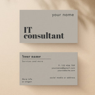 IT-consultant moderne visitekaart Visitekaartje