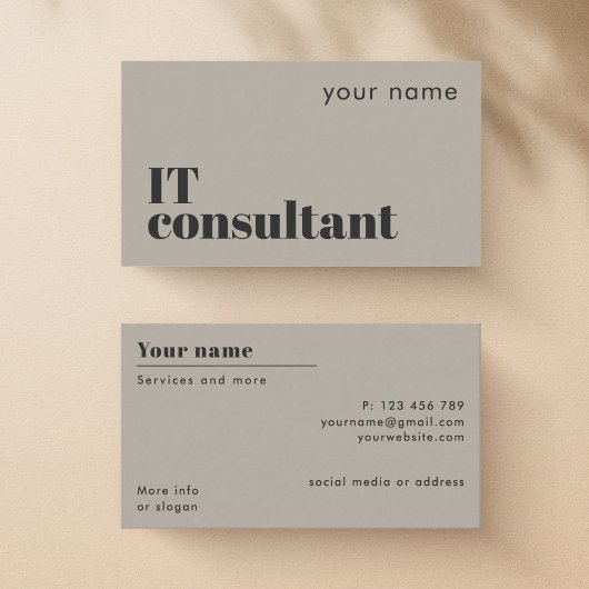 IT-consultant moderne visitekaart Visitekaartje