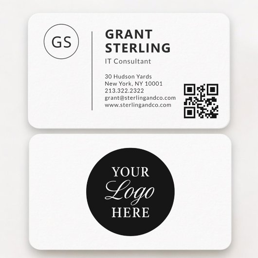 IT Consultant QR Code Logo Professional Visitekaartje
