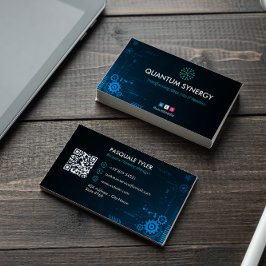 IT-consulting business | Eenvoudig donker futurist Visitekaartje