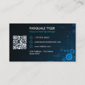 IT-consulting business | Eenvoudig donker futurist Visitekaartje (Voorkant)
