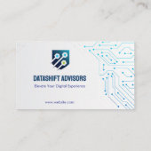 IT-consulting business | Futuristisch Eenvoudig Wi Visitekaartje (Achterkant)
