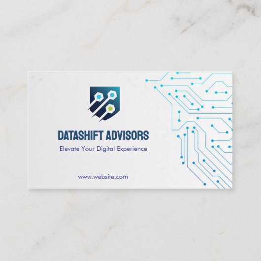 IT-consulting business | Futuristisch Eenvoudig Wi Visitekaartje (Achterkant)