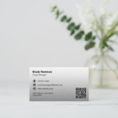 IT-consulting business | futuristisch grijs licht Visitekaartje (Staand voorkant)