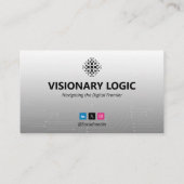 IT-consulting business | futuristisch grijs licht Visitekaartje (Achterkant)