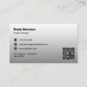 IT-consulting business | futuristisch grijs licht Visitekaartje (Voorkant)