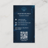 IT-consulting business | futuristische duistere ma Visitekaartje (Voorkant)