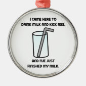 IT Crowd Drink Milk Metalen Ornament (Voorkant)
