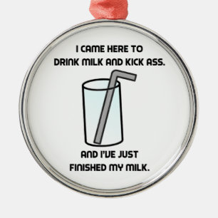 IT Crowd Drink Milk Metalen Ornament