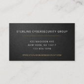 IT Cybersecurity Black Professional Visitekaartje (Achterkant)