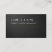 IT Cybersecurity Black Professional Visitekaartje (Voorkant)