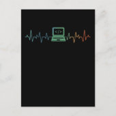 IT Developer Computer Heartbeat-softwarecoder Briefkaart (Voorkant)