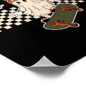 It Echte Skateboarden Ghost Bats Retro Halloween 2 Poster (Hoek)
