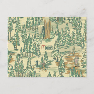 IT Forest-Vissend patroon Briefkaart