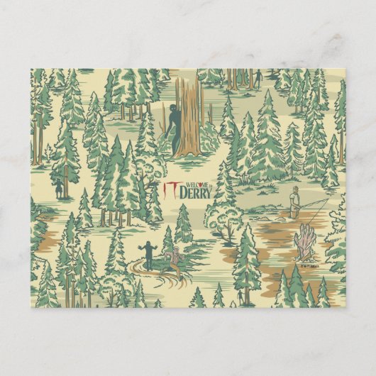 IT Forest-Vissend patroon Briefkaart (Voorkant)