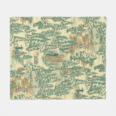IT Forest-Vissend patroon Fleece Deken (Voorkant (Horizontaal))
