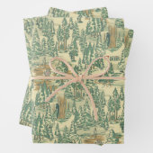 IT Forest-Vissend patroon Inpakpapier Vel (In situ)