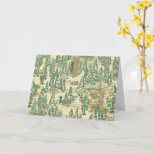 IT Forest-Vissend patroon Kaart (Gele Bloem)