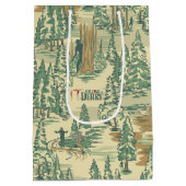 IT Forest-Vissend patroon Medium Cadeauzakje (Achterkant)