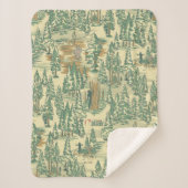 IT Forest-Vissend patroon Sherpa Deken (Voorkant)