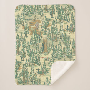IT Forest-Vissend patroon Sherpa Deken