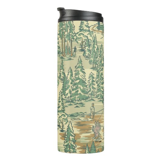 IT Forest-Vissend patroon Thermosbeker (Geroteerd rechts)