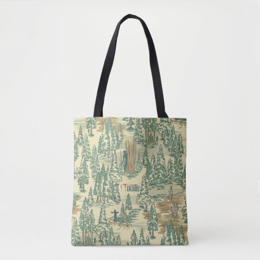IT Forest-Vissend patroon Tote Bag (Voorkant)