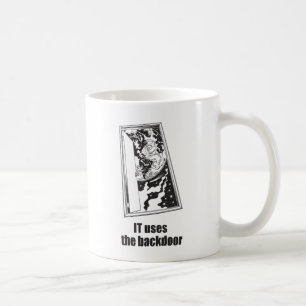 IT gebruikt de achterdeur Koffiemok