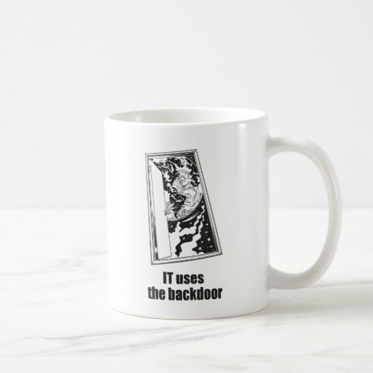 IT gebruikt de achterdeur Koffiemok (Rechts)