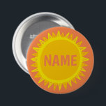 IT Geel Oranje zonneschijnlabel AANPASSEN Ronde Button 7,6 Cm<br><div class="desc">Decoreer je outfit met deze coole kunstknop. Het is een geweldig cadeau! U kunt het aanpassen en tekst ook toevoegen. Bekijk mijn winkel voor veel meer kleuren en patronen! Laat me weten of je ook iets op maat wilt.</div>