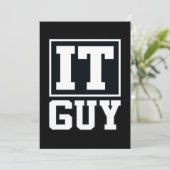 IT Guy Computer Tech Software Programmer Geek Bedankkaart (Staand voorkant)