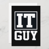 IT Guy Computer Tech Software Programmer Geek Bedankkaart (Voorkant / Achterkant)
