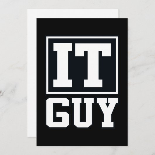 IT Guy Computer Tech Software Programmer Geek Bedankkaart (Voorkant / Achterkant)