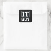 IT Guy Computer Tech Software Programmer Geek Vierkante Sticker (Tas)