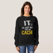 IT Ik doe het gewoon voor de cache helpdesk comput Trui (Voorkant volledig)