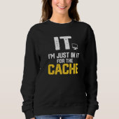 IT Ik doe het gewoon voor de cache helpdesk comput Trui (Voorkant)