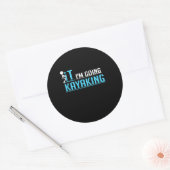 IT Ik ga Kayaking Ronde Sticker (Envelop)